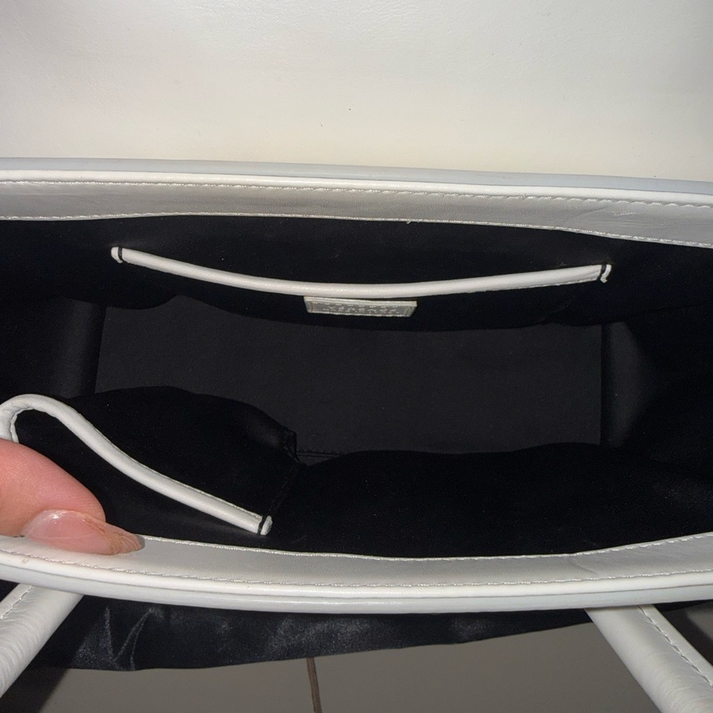 Versace White Python Print Handbag - Picture 2 of 8